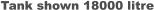 Tank shown 18000 litre